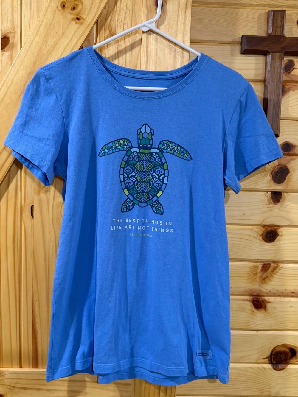 Life is Good Women’s Mandala Turtle Short Sleeve Crusher-LITE Tee Size Medium